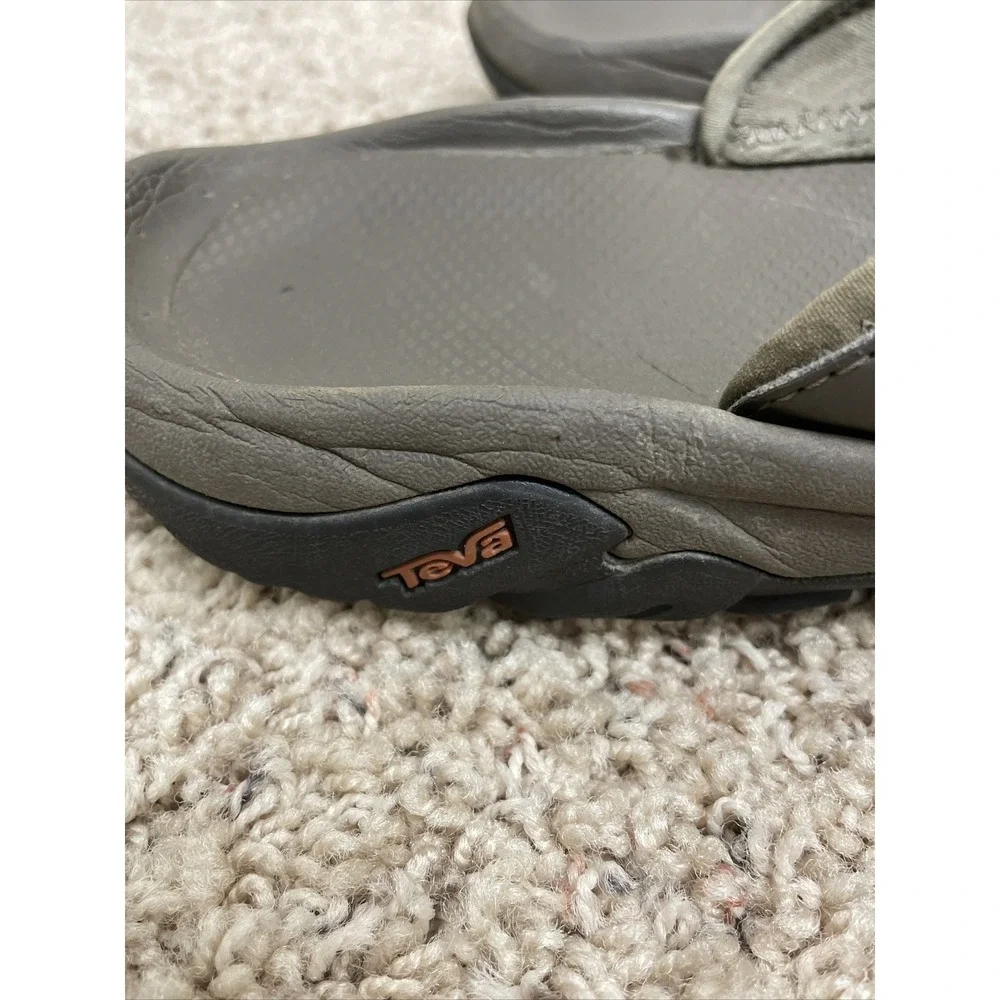 Teva Flip Flop‎ Sandal Mens 10 Comfort House Shoes Outdoors Gray Brown Casual